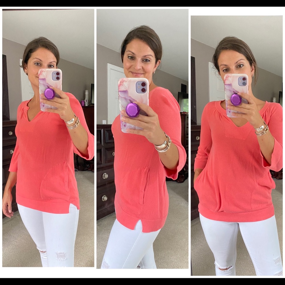 3/4 sleeve light weight sweater